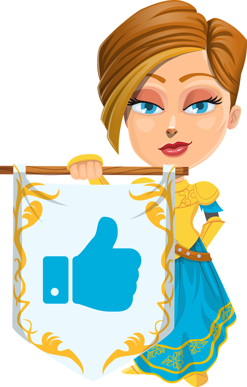 knight  woman  thumbs up free photo