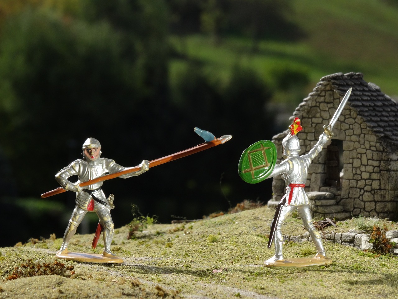 knight  figures  duel free photo