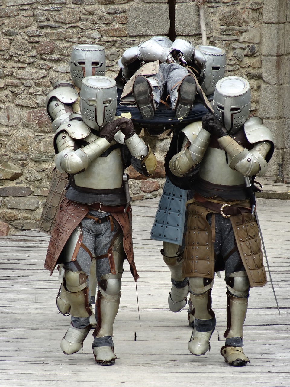 knights medieval corpse free photo