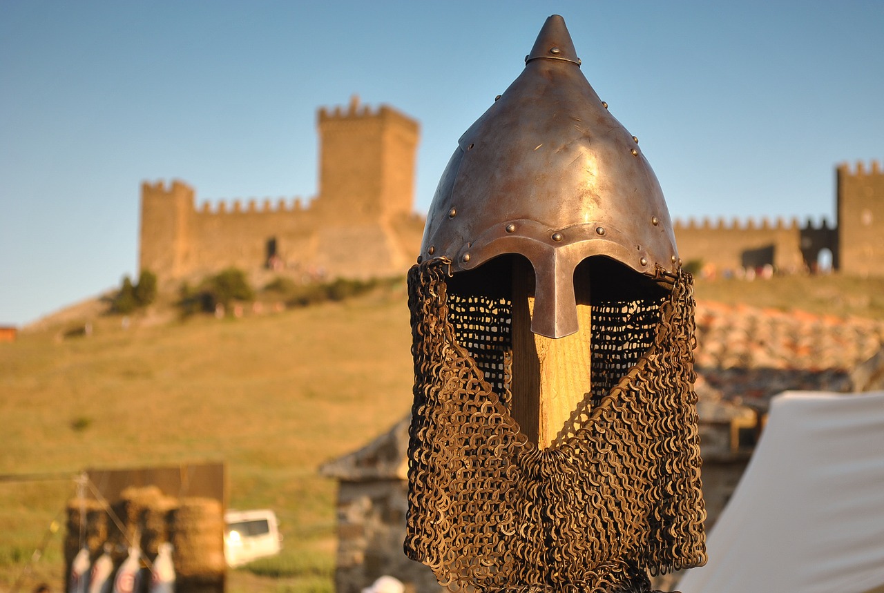 knight's helmet sudak and novy svet genoese fortress free photo
