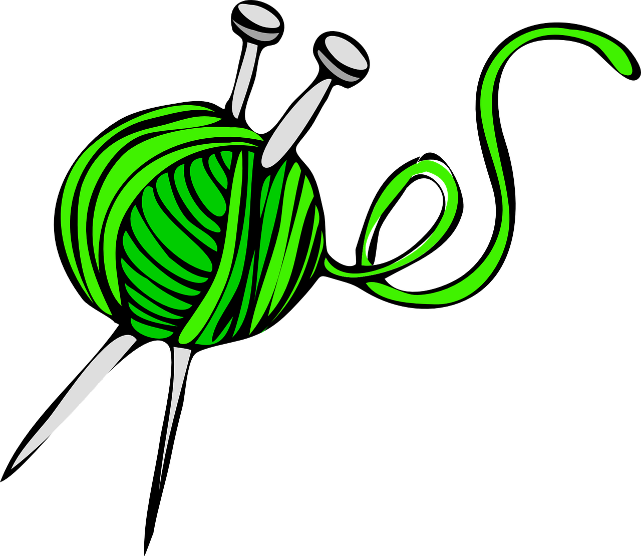 knitting yarn needles free photo