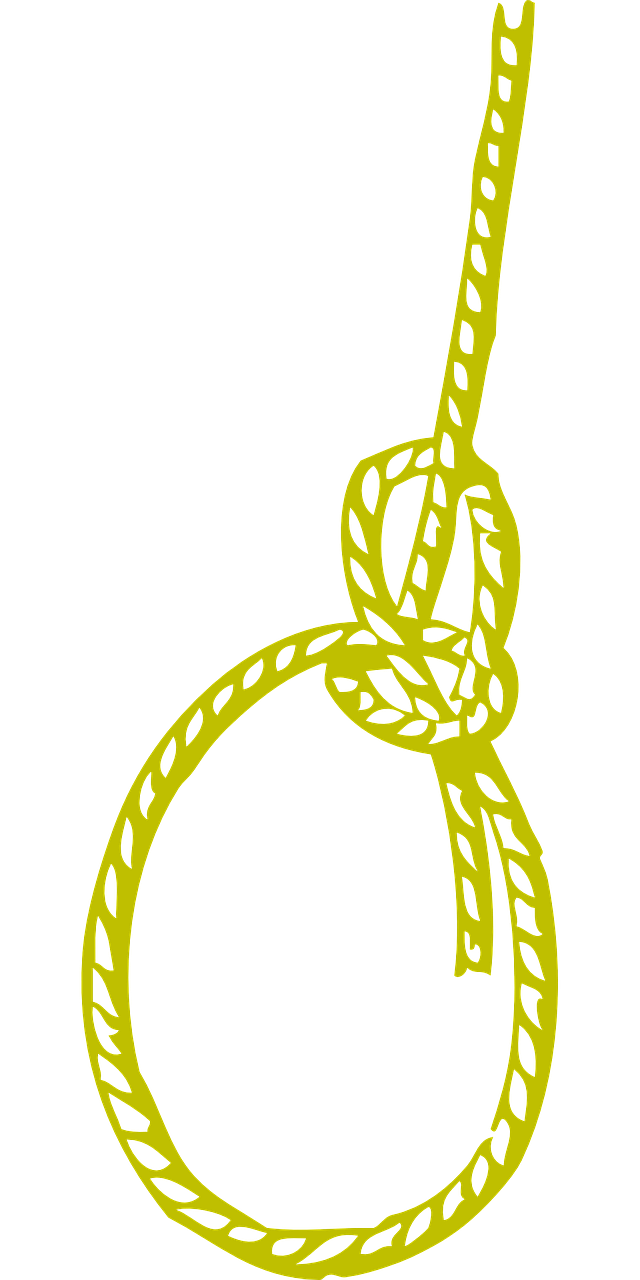knot yellow rope free photo