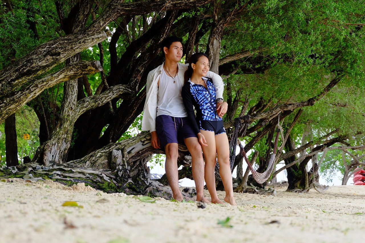 koh samet beach coral couples free photo