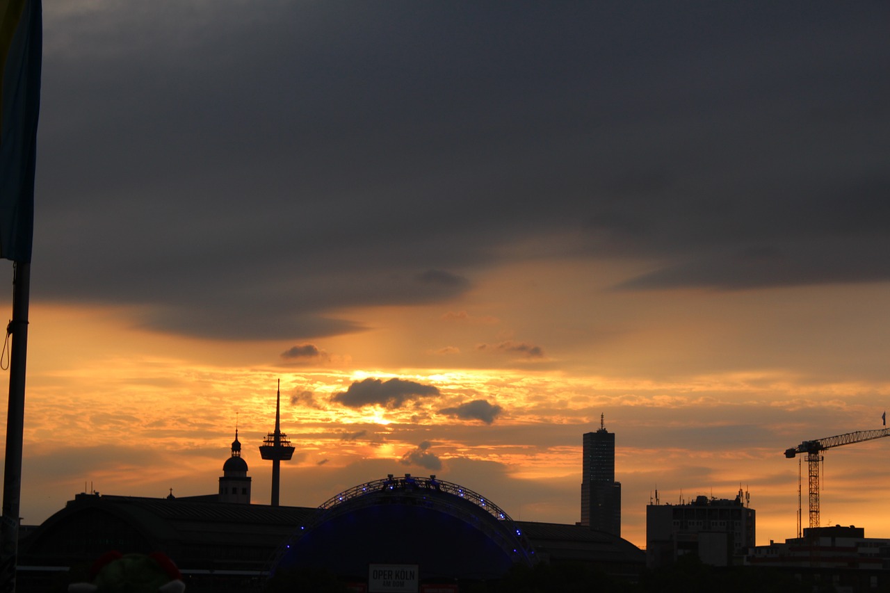 köln cologne sonnenuntergang free photo