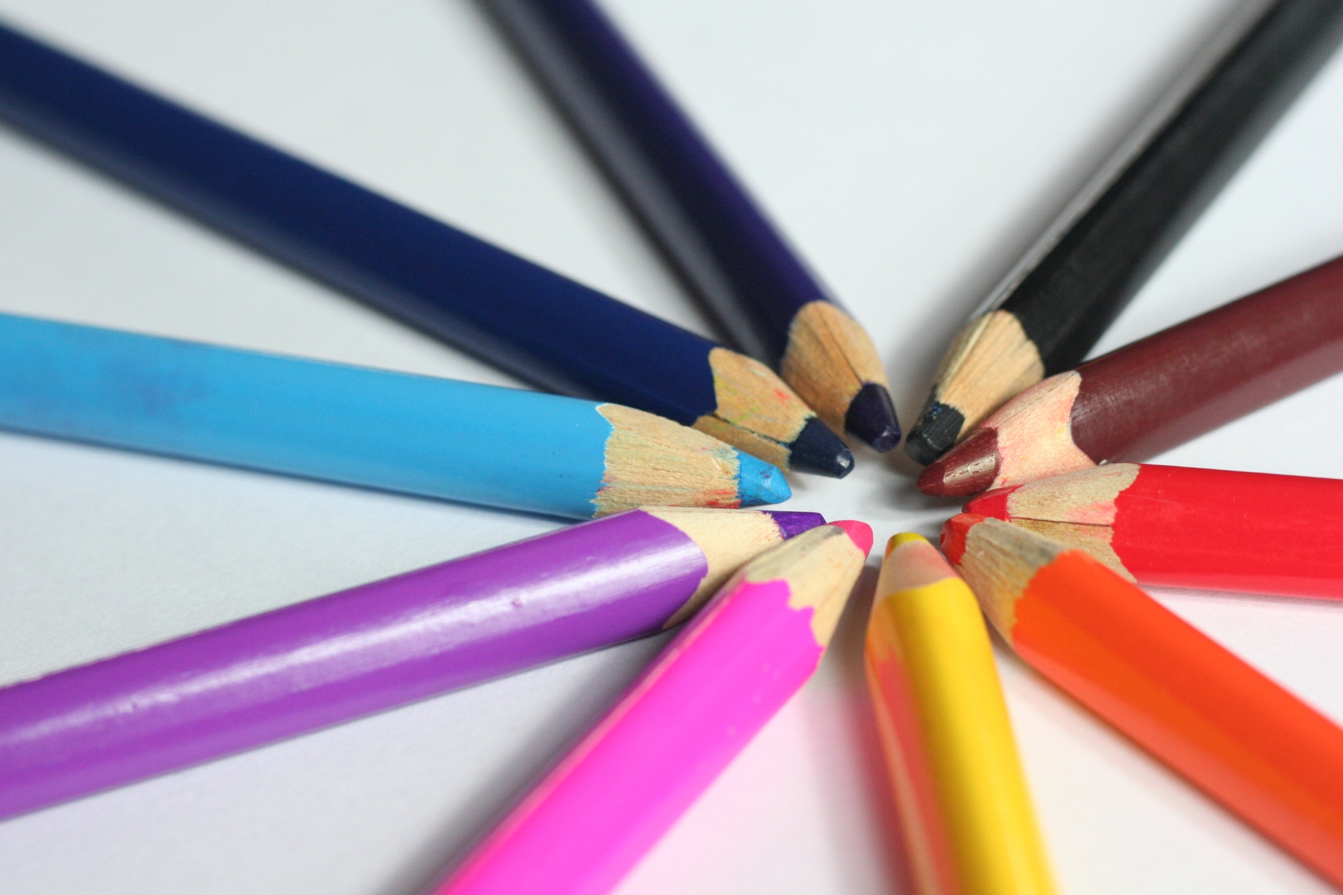 colorful crayons background free photo