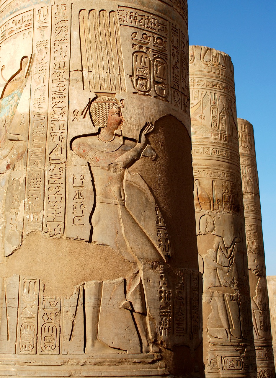 kom ombo egypt hieroglyphs free photo