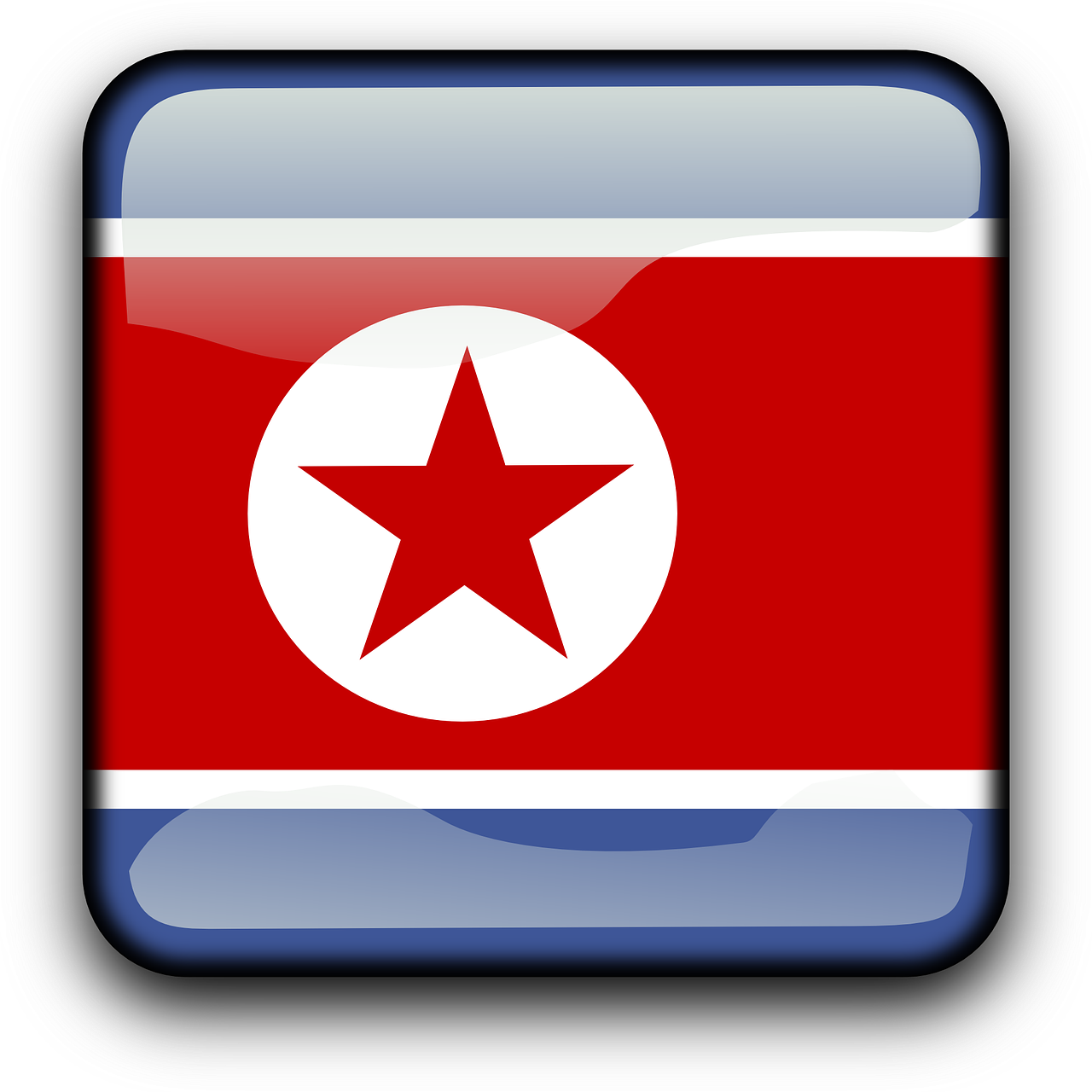 korea flag democratic people's republic free photo