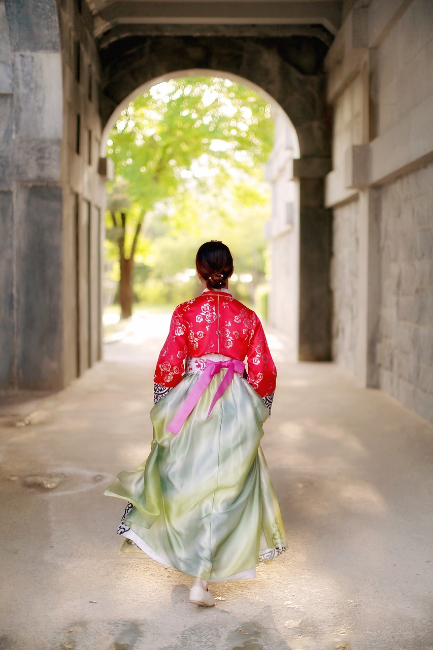 korean asian hanbok free photo