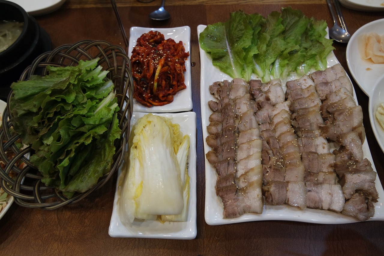 korean food bossam food free photo