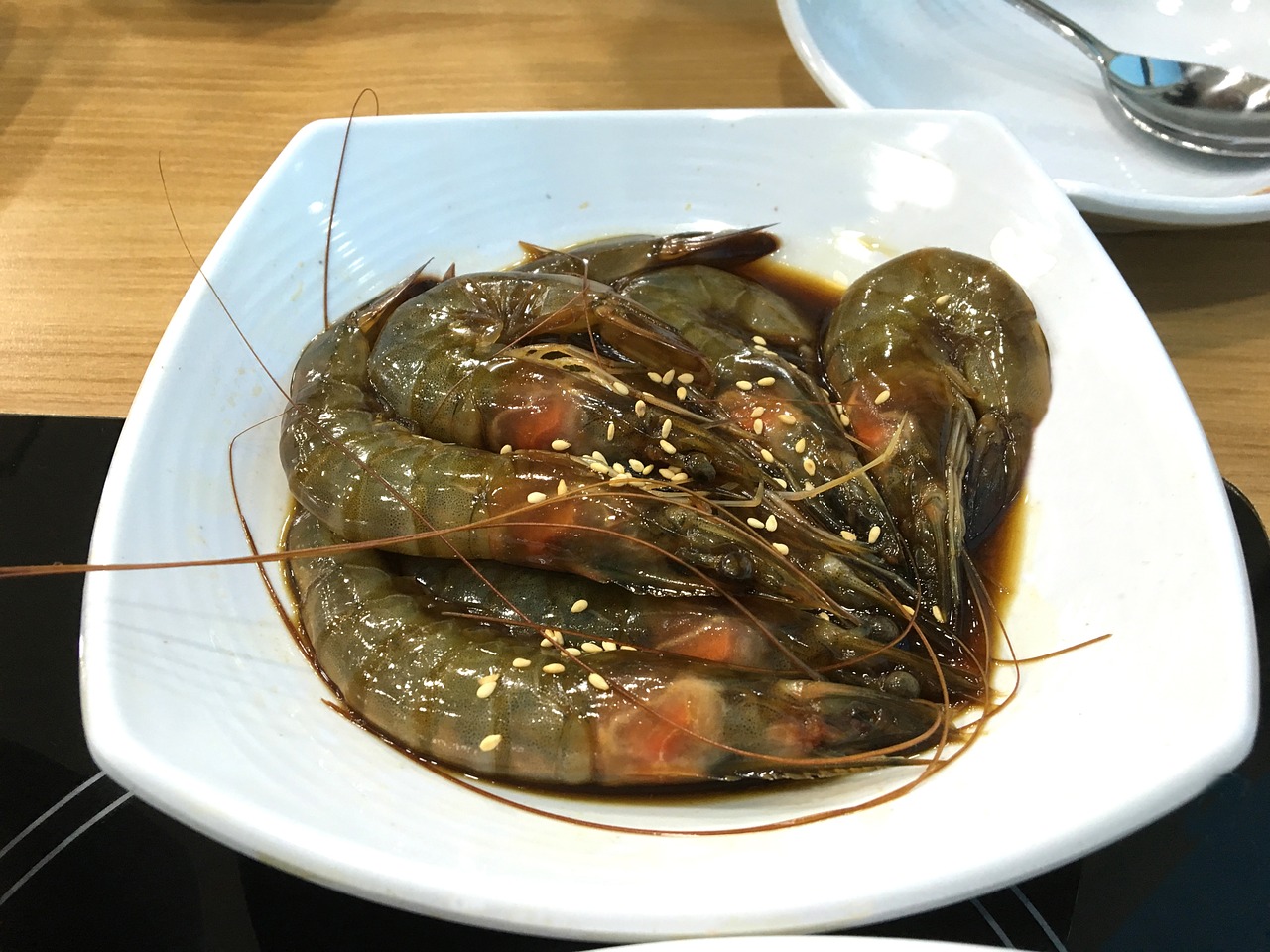 korean food chapter soy shrimp shrimp free photo