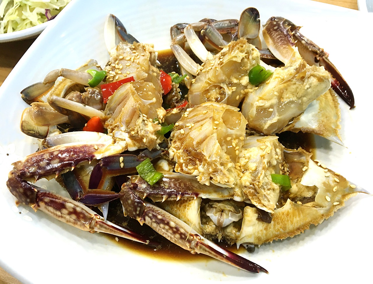 korean food soy crab side dish free photo