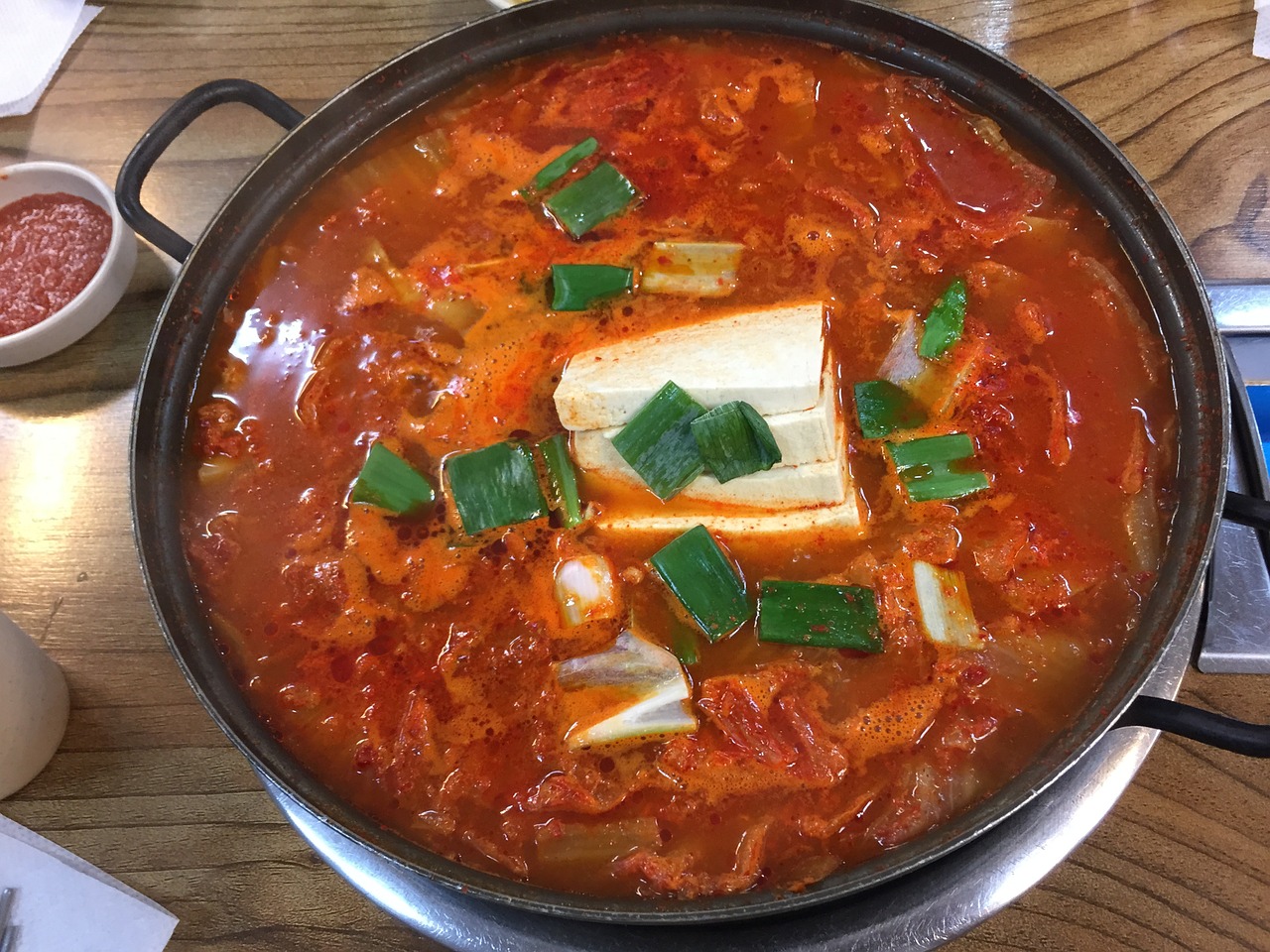 korean stew tofu spicy free photo