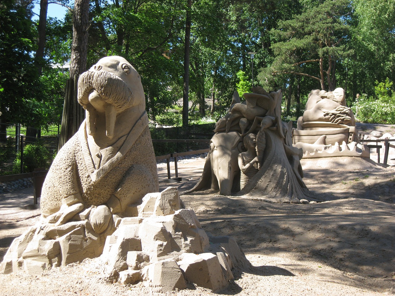 korkeasaari sand sculpture sand sculptures free photo