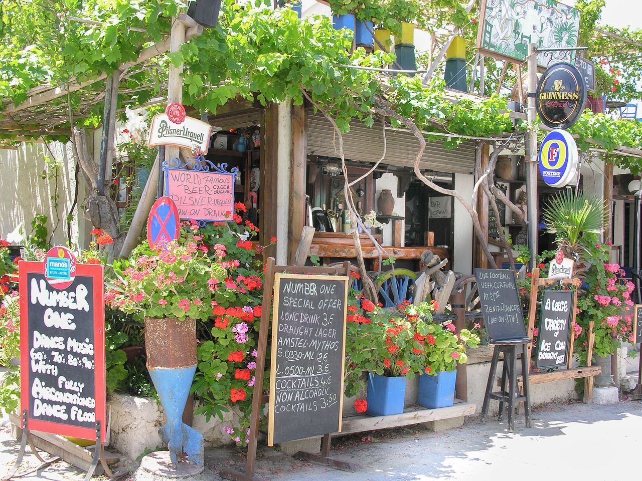 kos greek island restaurant free photo