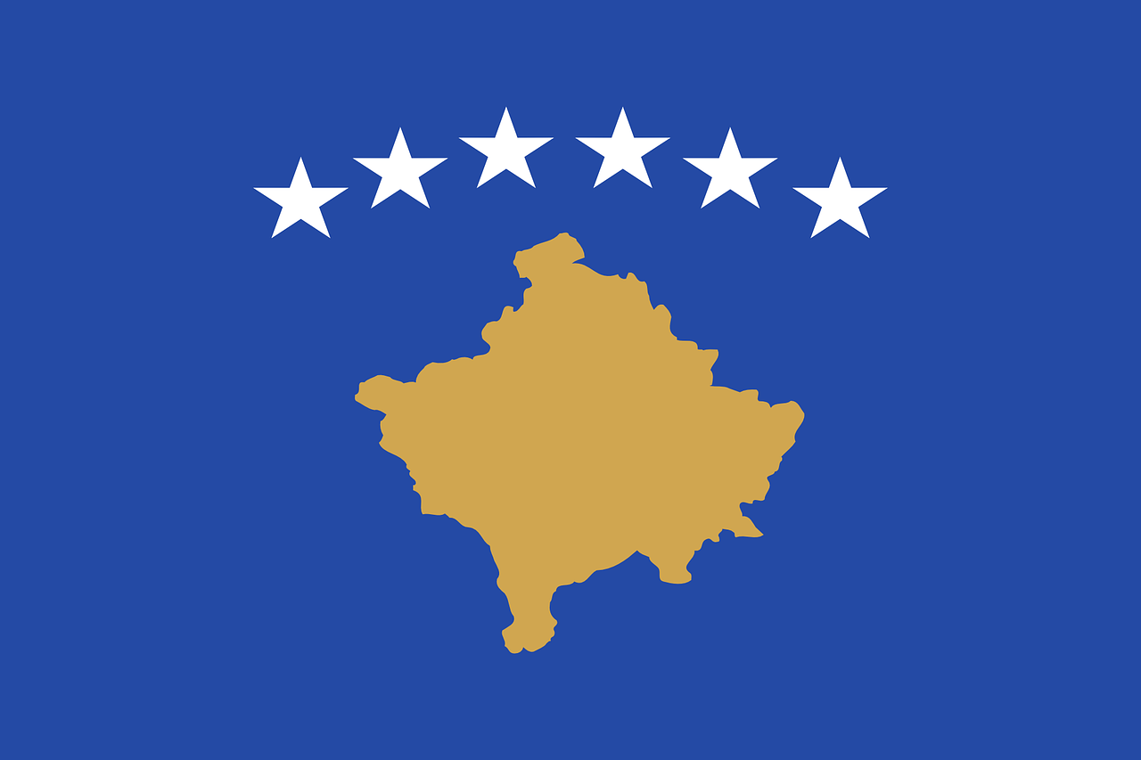 kosovo flag national flag free photo