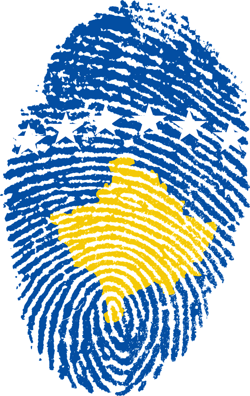kosovo flag fingerprint free photo