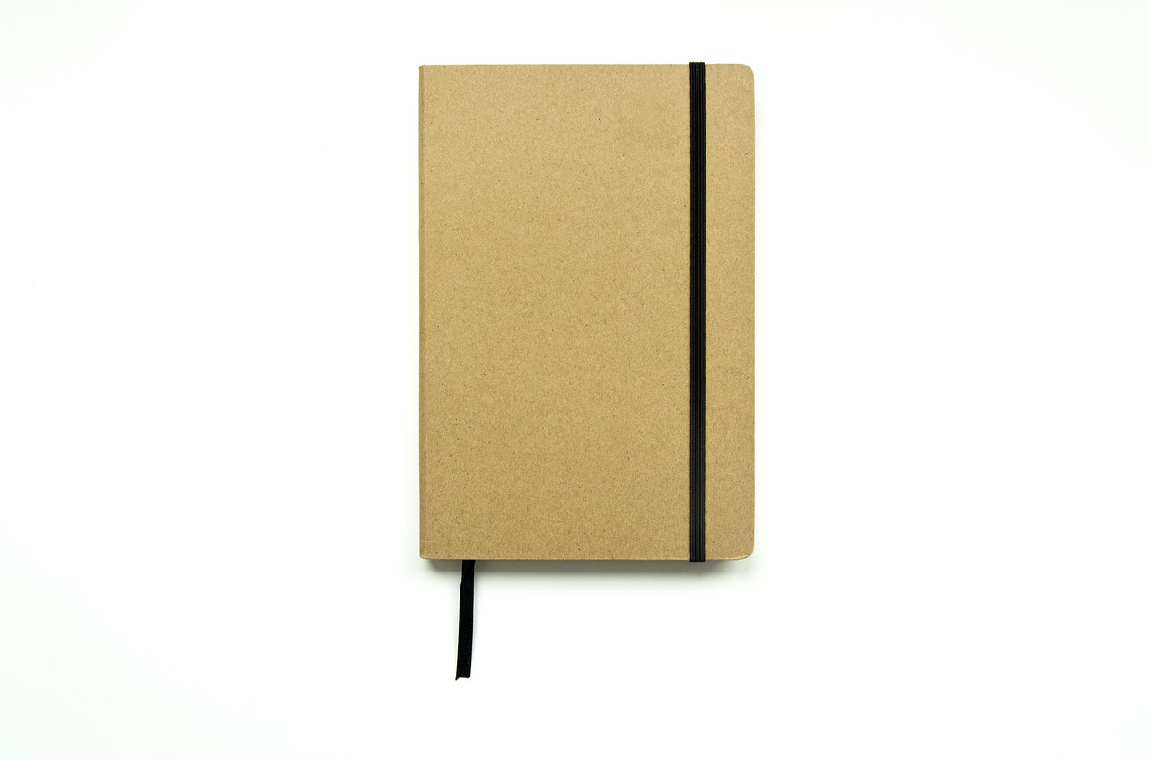 kraft notebook with elastic band kraft notebook free photo