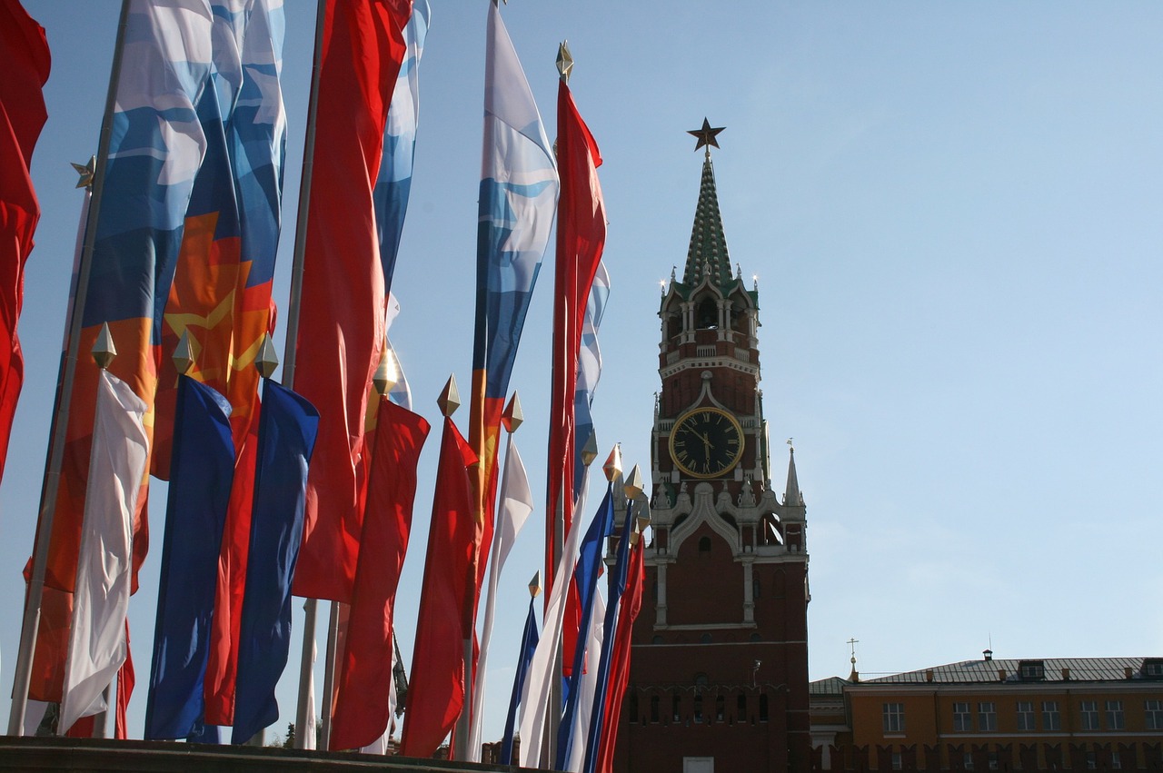 kremlin flags victory day celebration free photo