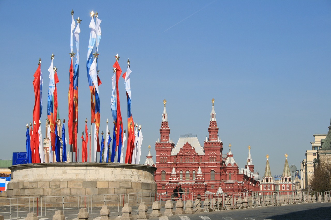 kremlin victory day flags free photo