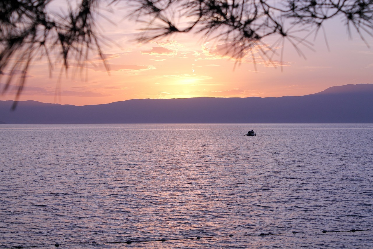 krk sunset croatia free photo