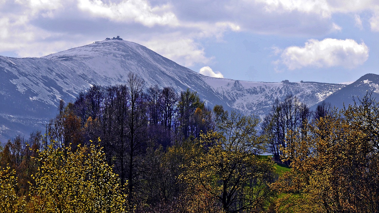 krkonoše giant mountains  mountains  white free photo