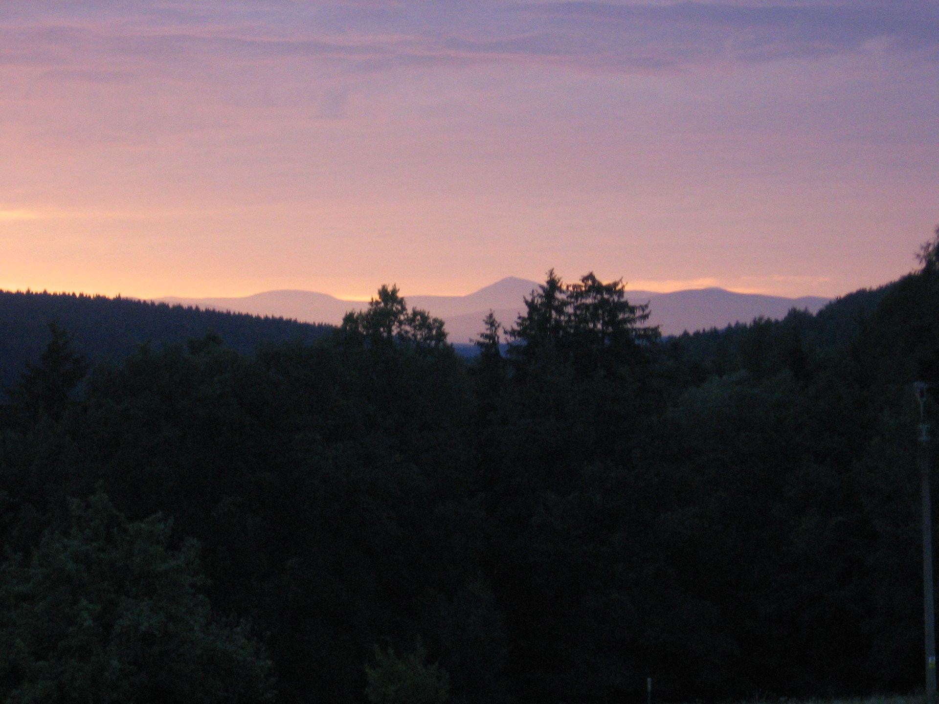 mountains twilight krkonose free photo