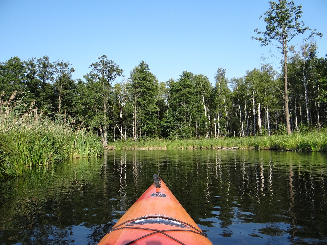 krutynia canoe trip river free photo