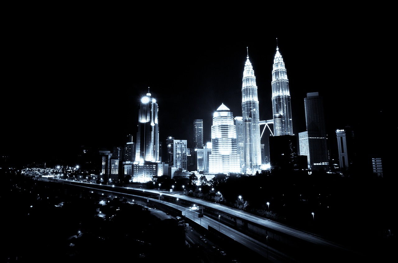 kuala lumpur urban night free photo