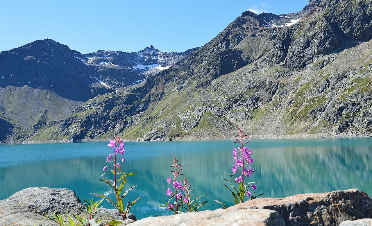 kühtai reservoir mountains free photo