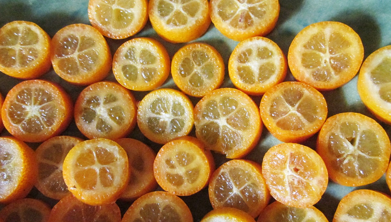 kumquats sliced citrus free photo