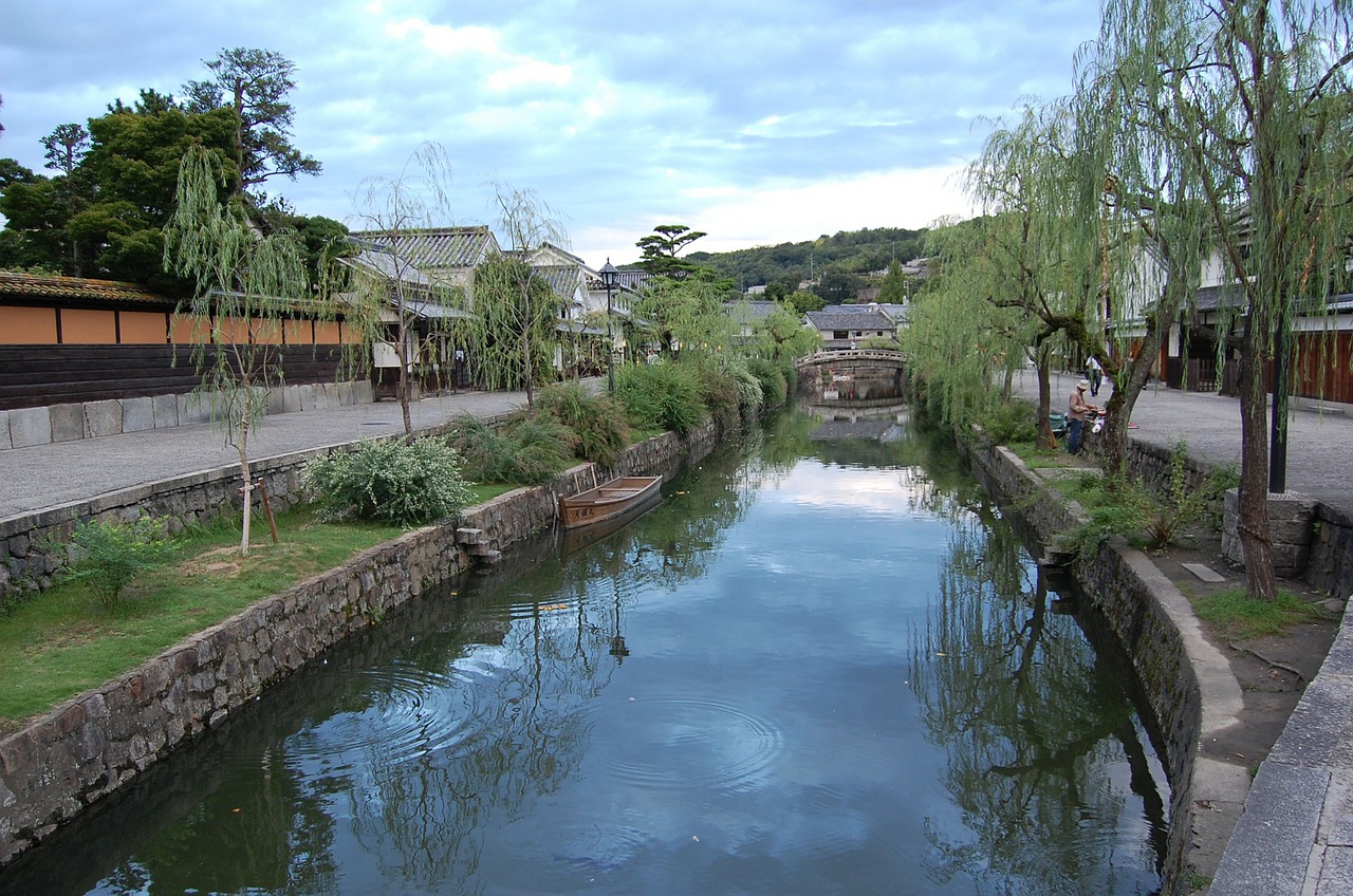 kurashiki okayama river free photo