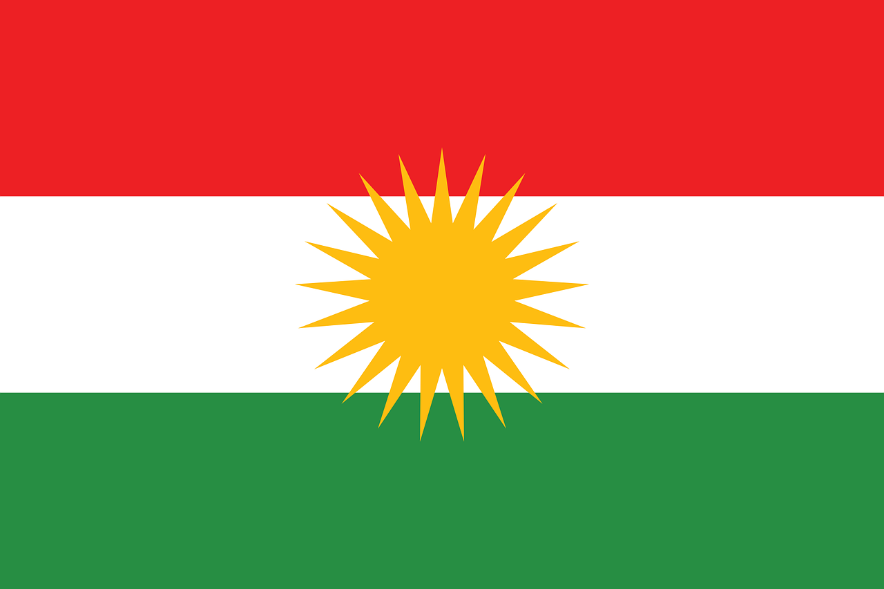 kurdistan flag country free photo