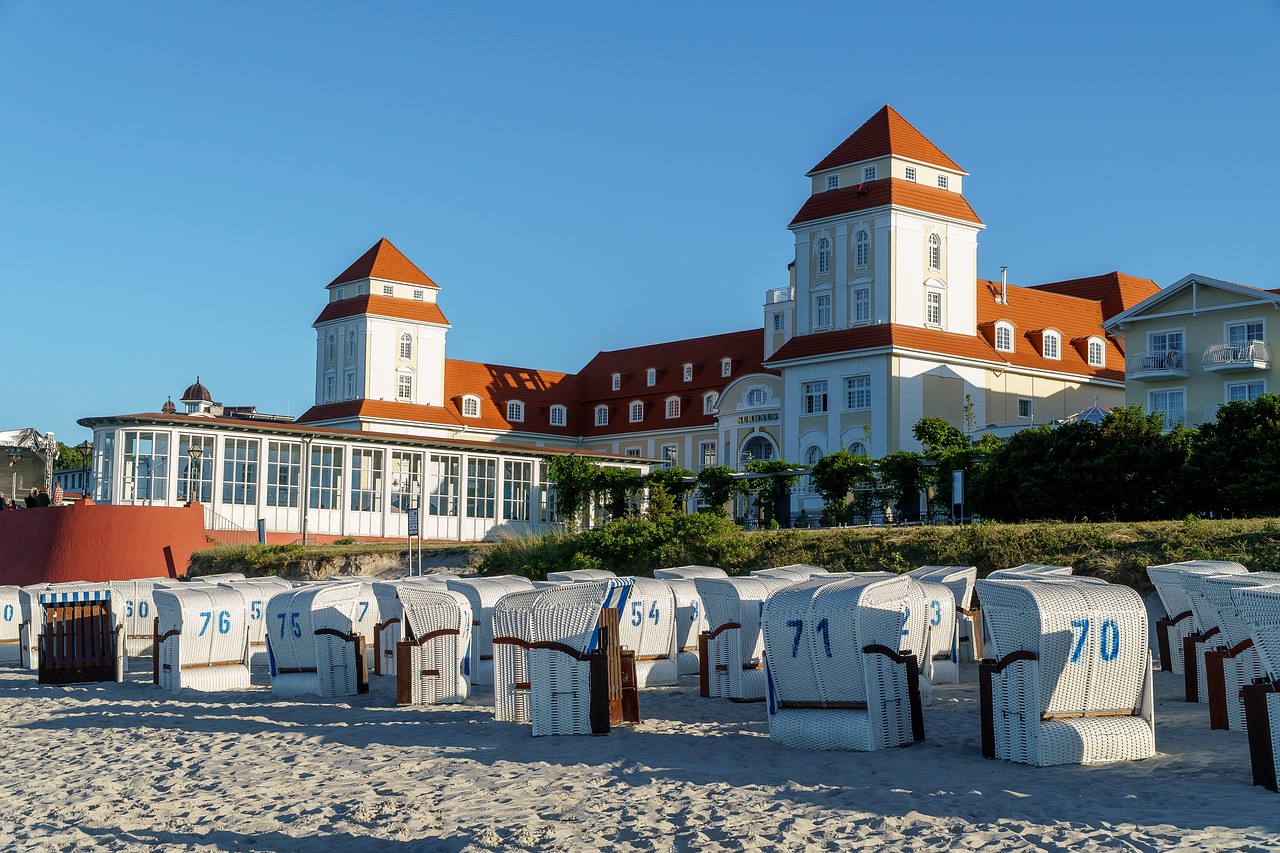 kurhaus binz beach chair free photo