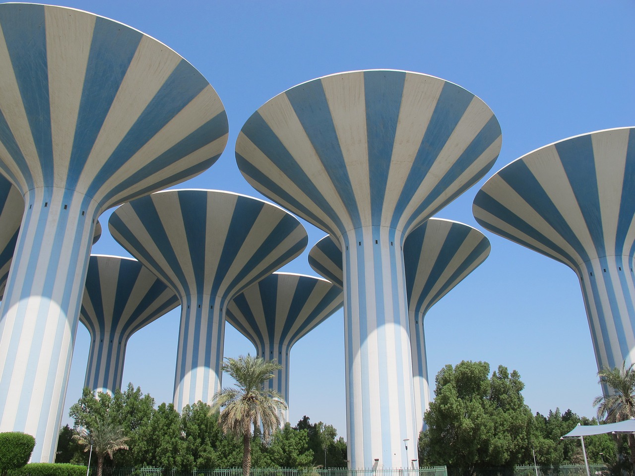 kuwait water towers arabian free photo