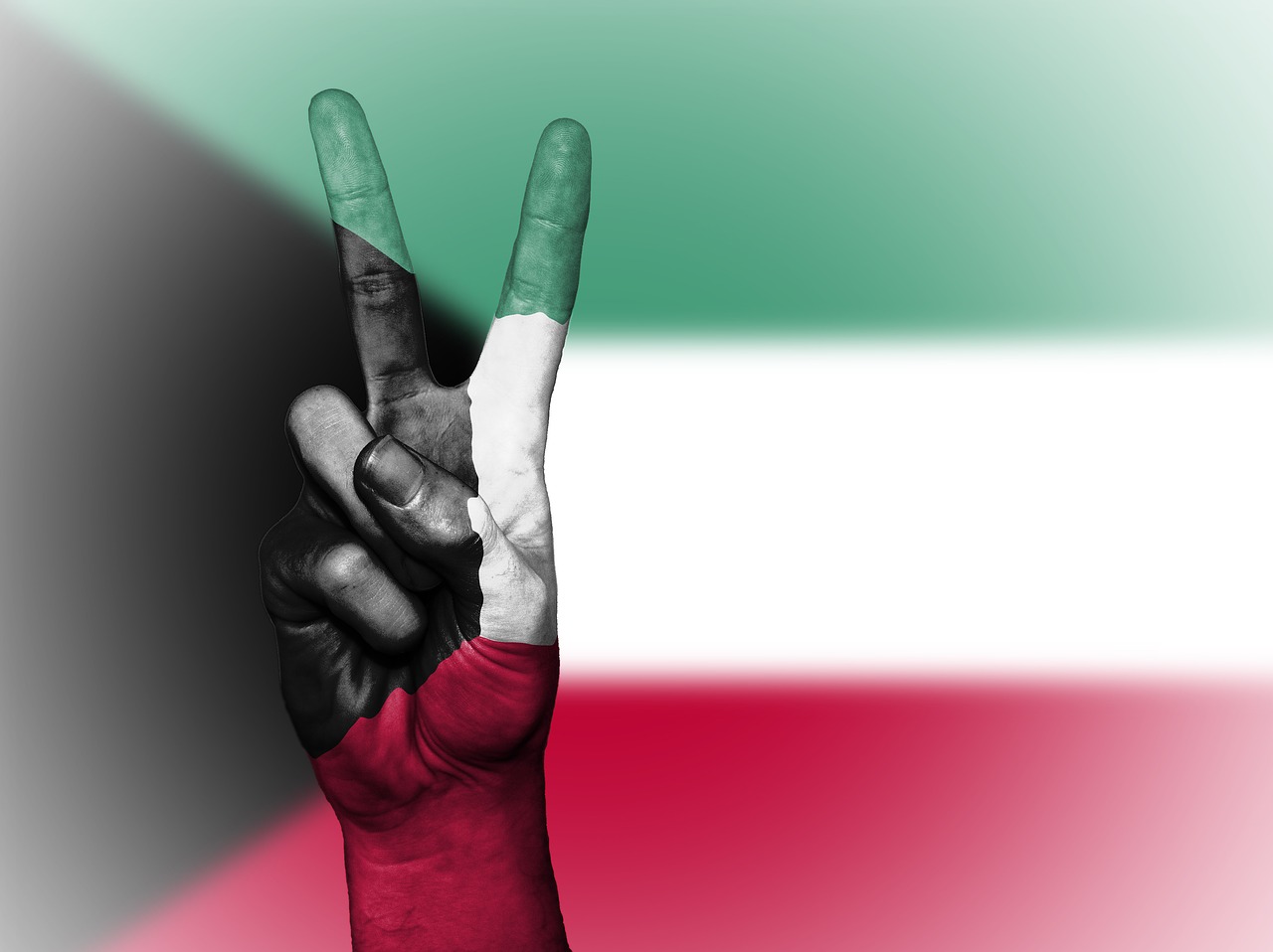 kuwait peace hand free photo