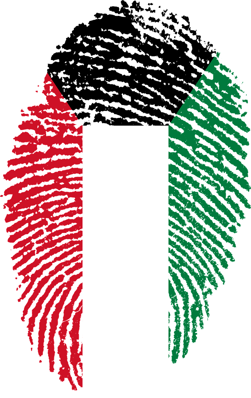 kuwait flag fingerprint free photo