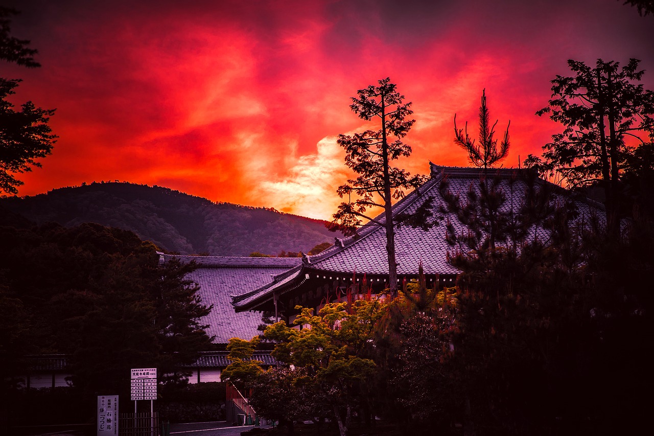 kyoto japan mountains free photo