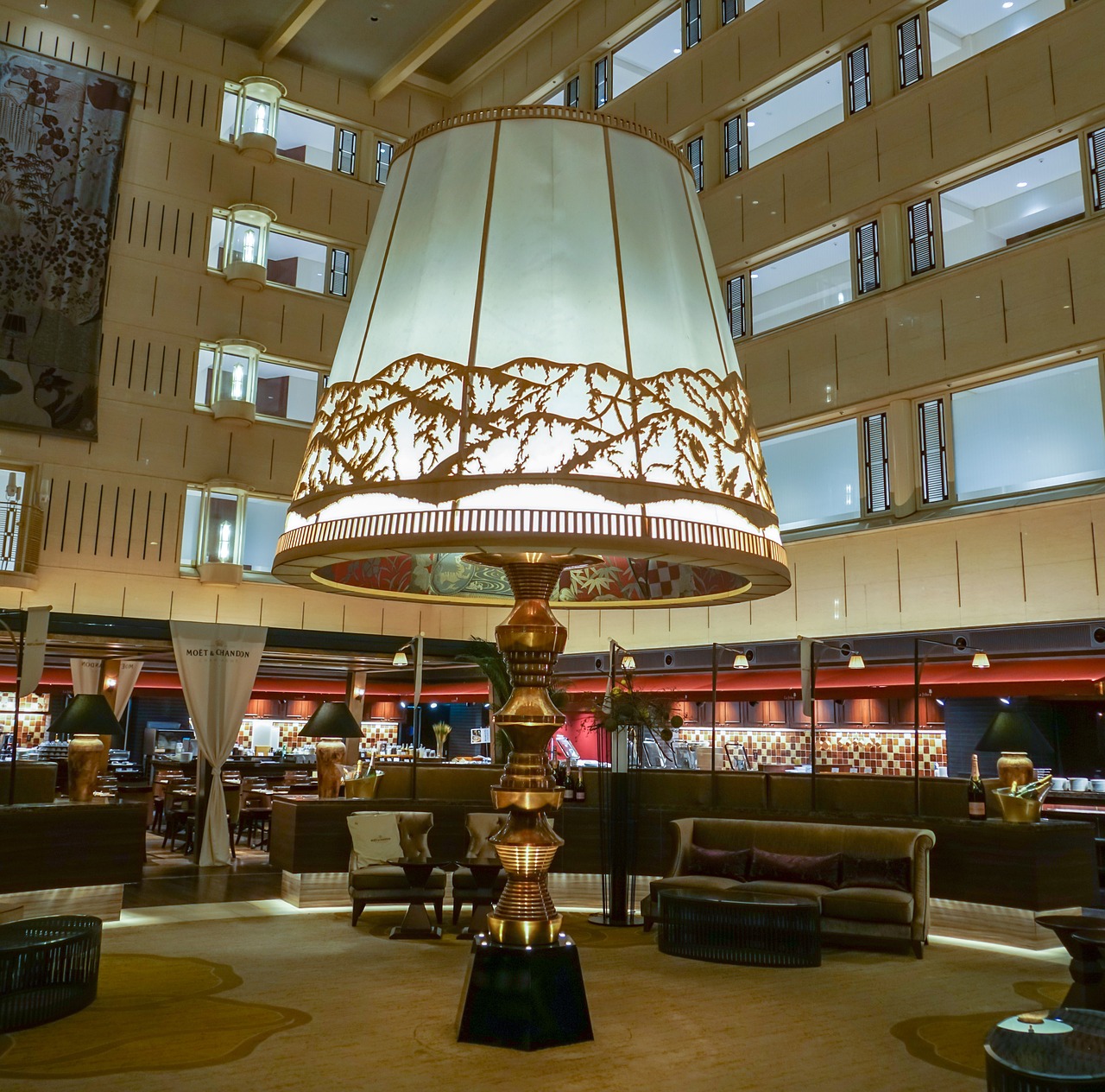 kyoto century hotel japan lobby free photo