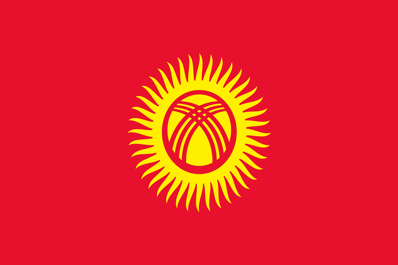 kyrgyzstan flag national flag free photo