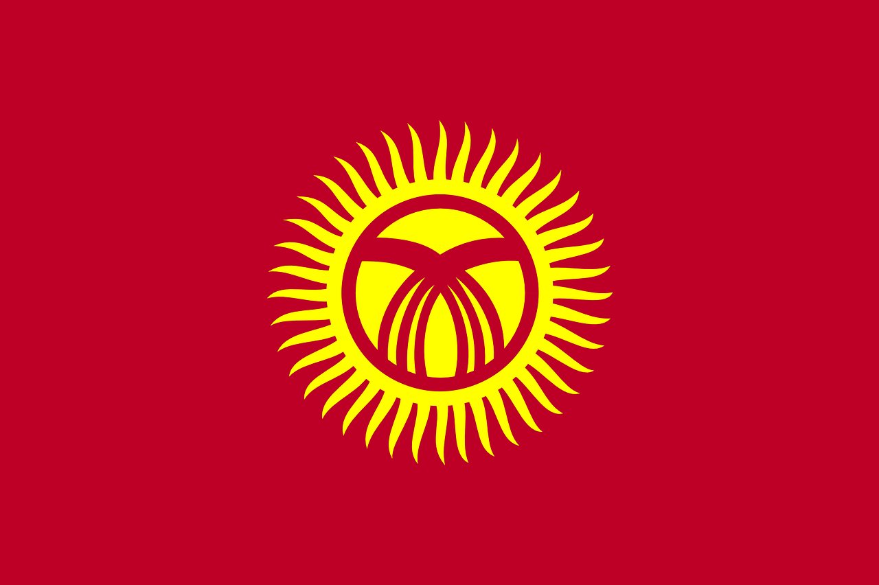 kyrgyzstan flag national free photo