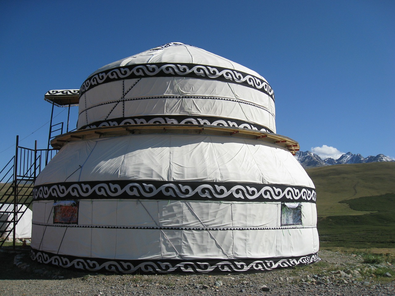 kyrgyzstan yurt mountain free photo