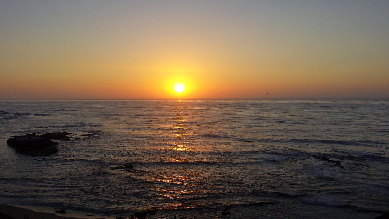 la jolla sunset sunset ocean free photo