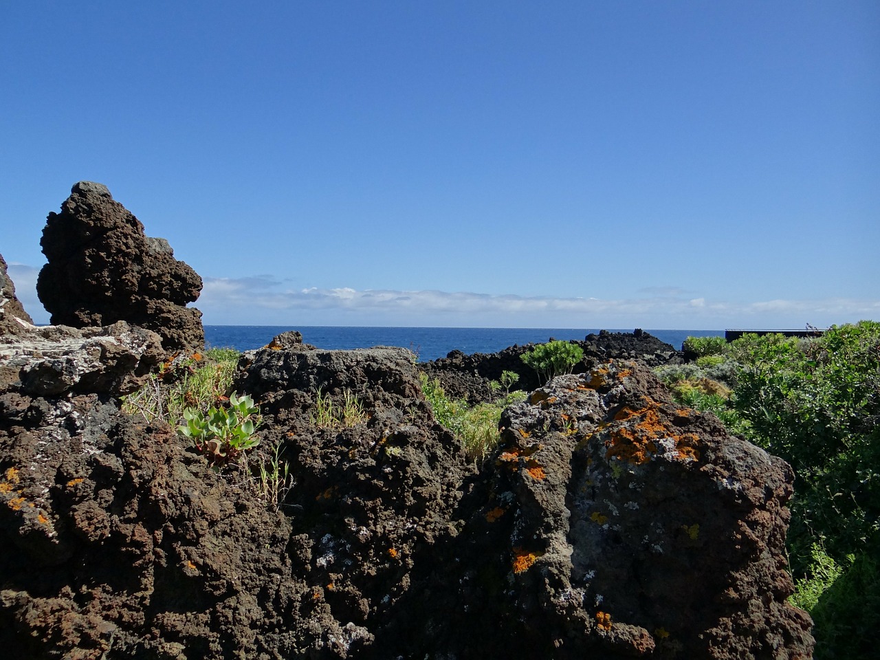 la palma canary island volcanic rock free photo