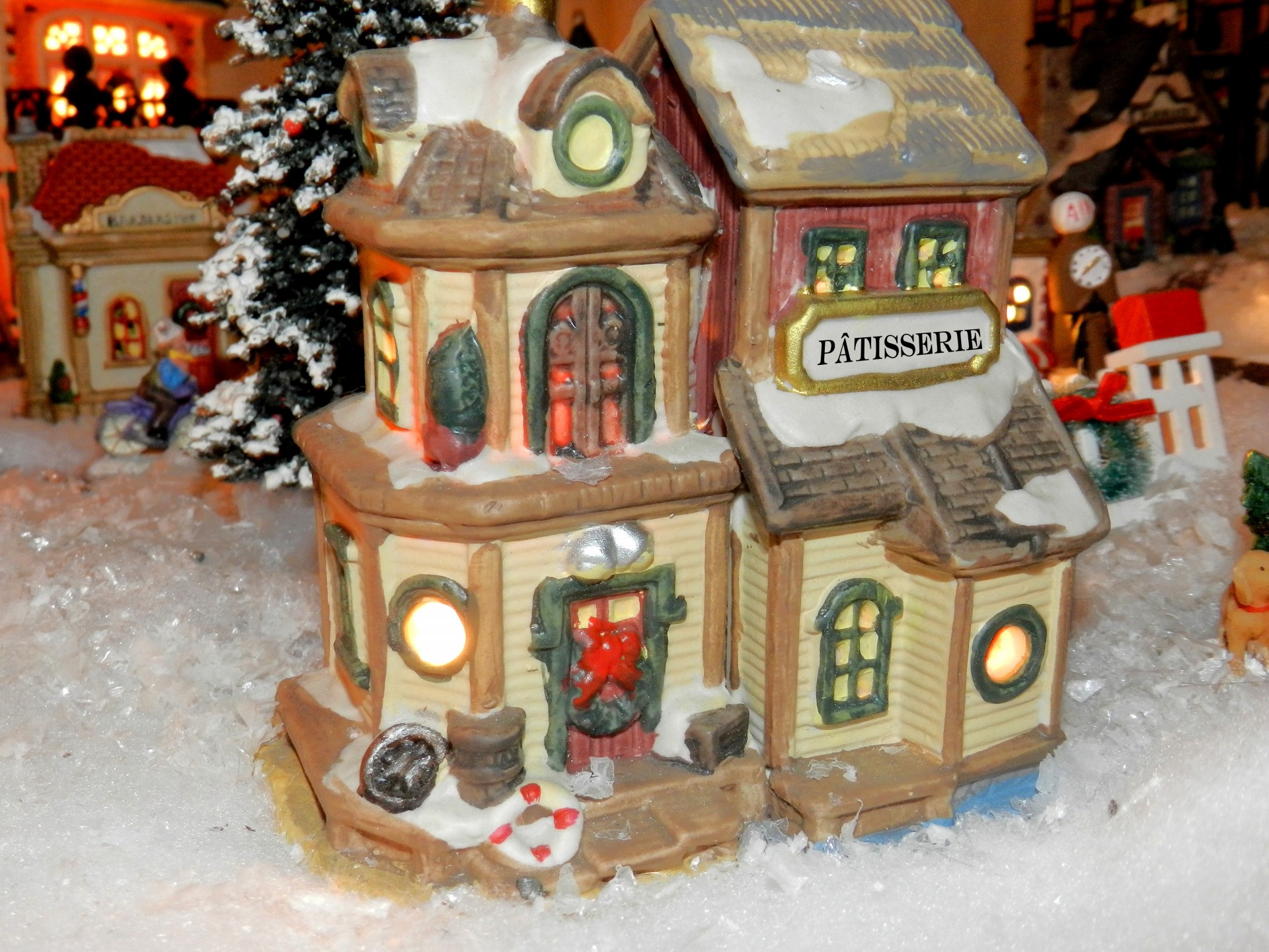 christmas village cake free photo