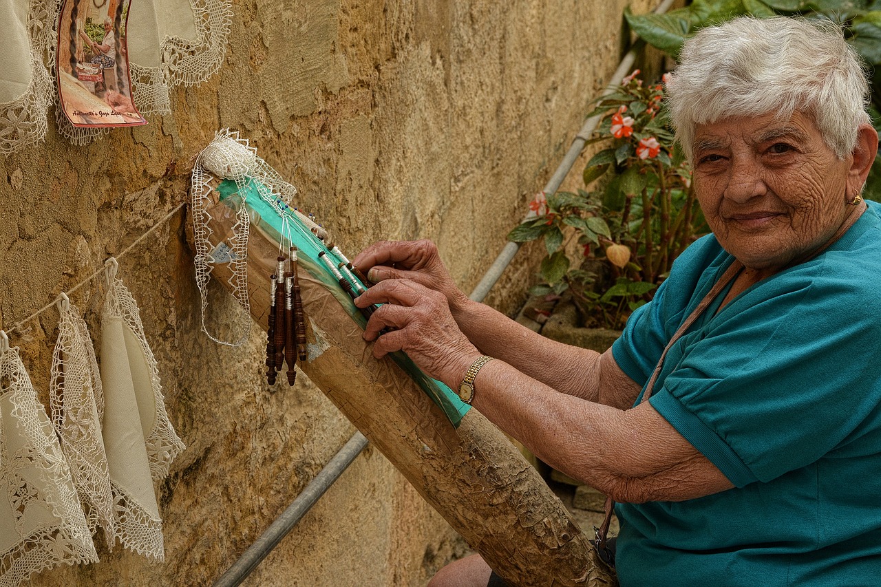 lace-making  old lady  handwork free photo