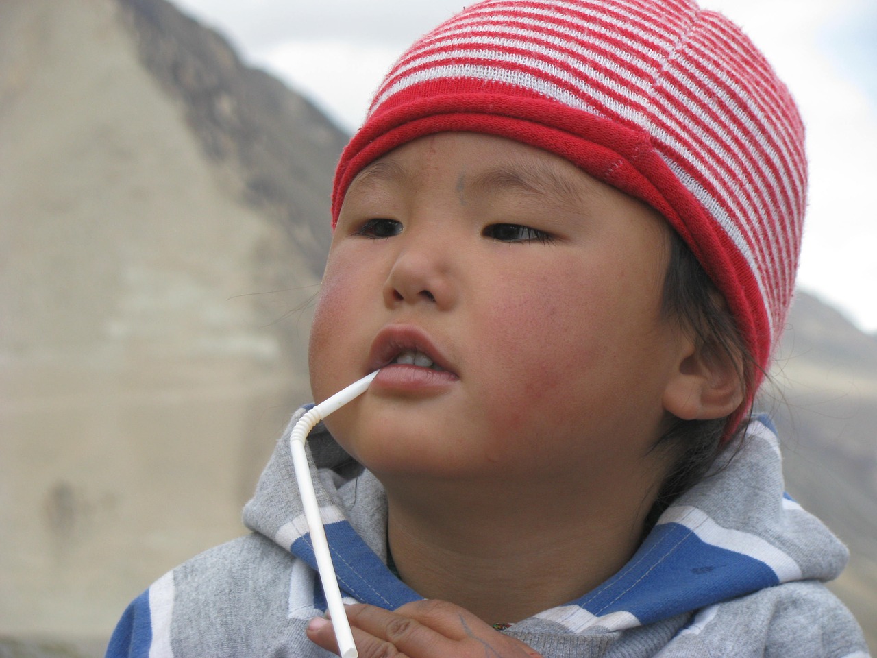 ladakhi portrait child free photo