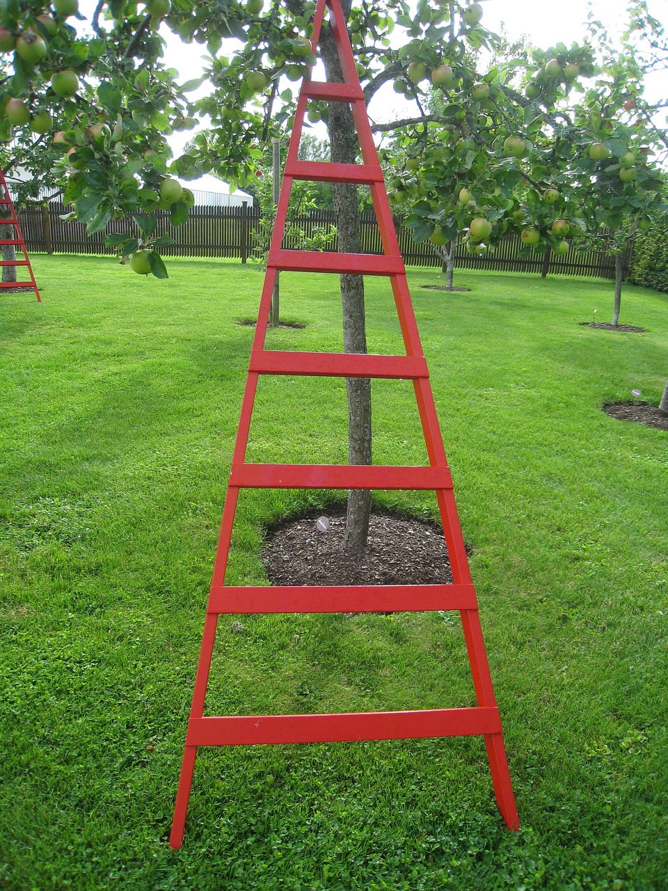 ladder art red free photo