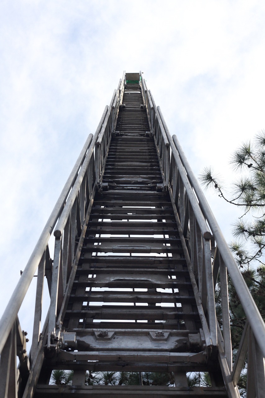 ladder exposure fire department free photo