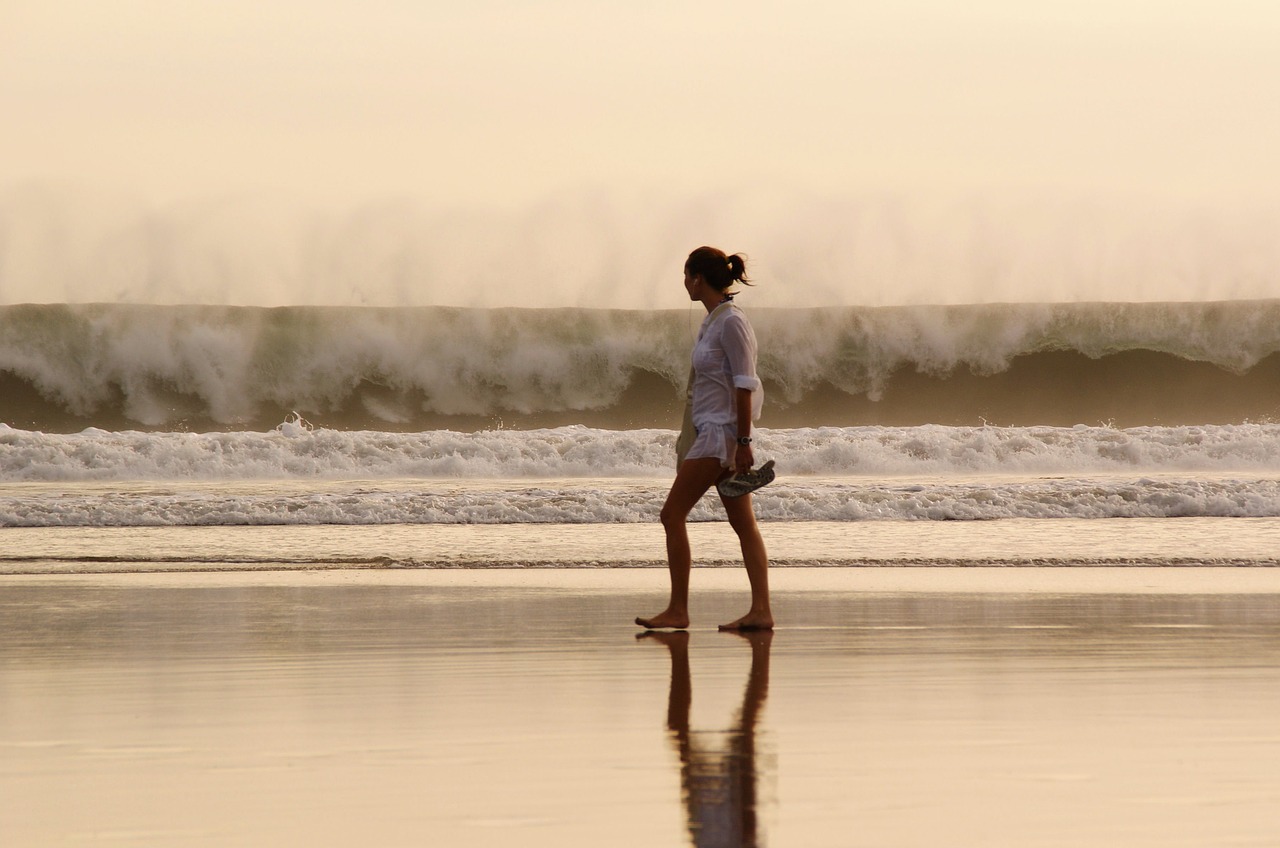 lady beach summer free photo