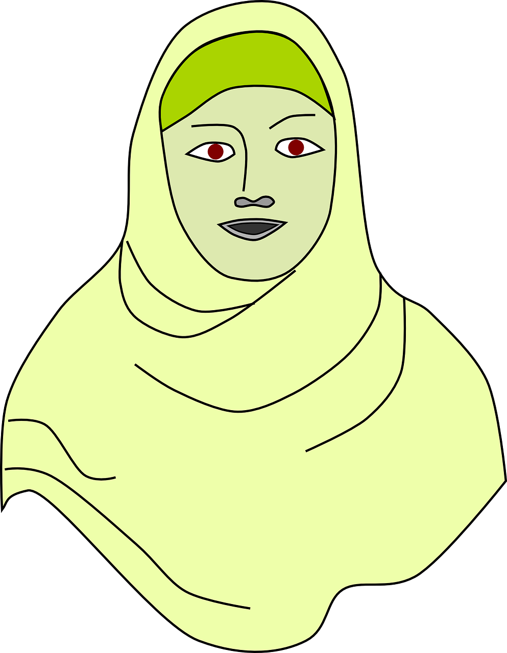 lady female headscarf free photo